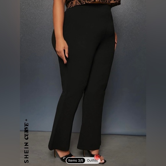 SHEIN Pants - SHEIN Curve+ sz 28 Black Flare Leg Pants EUC